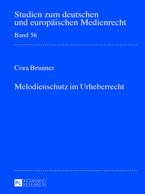 cover image of Melodienschutz im Urheberrecht